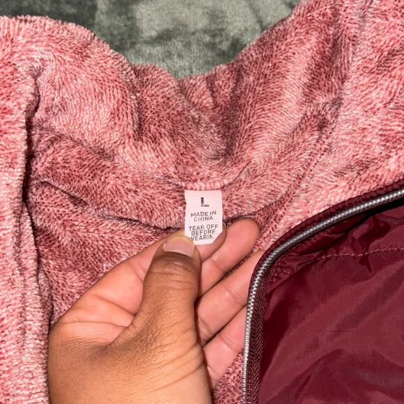 Free Country Dark Cherry Quilted Reversible Vest Woman's Size Large Red/Pink - Picture 3 of 9